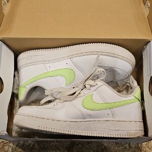 Nike White and Lime AF1